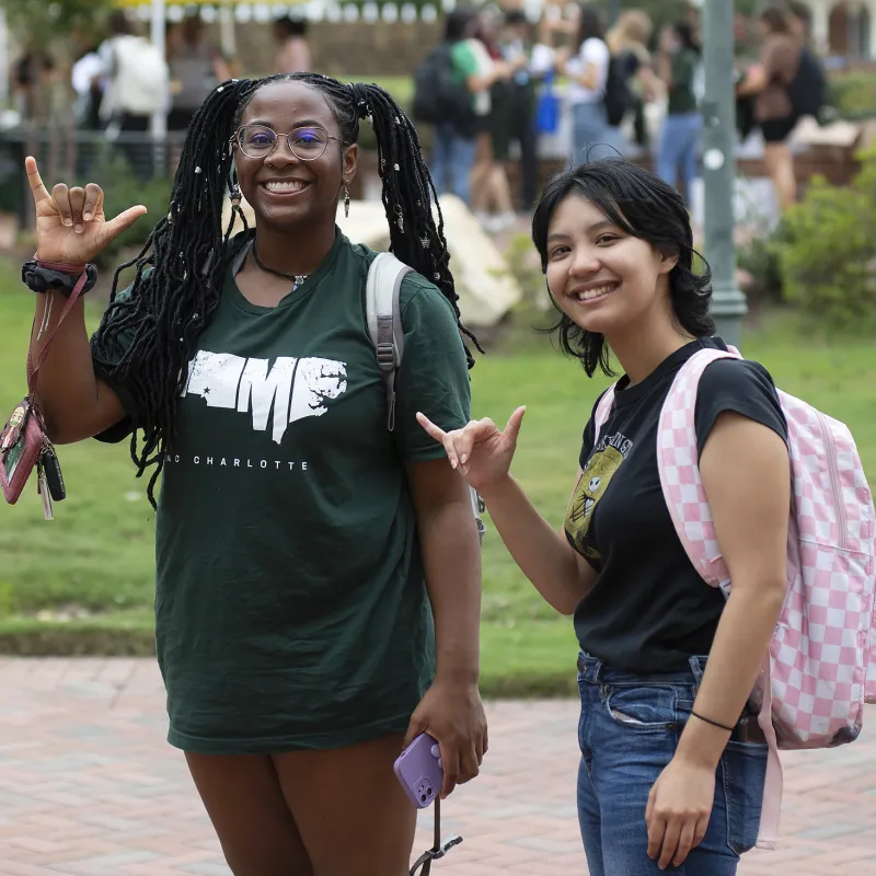 UNC Charlotte students at the career fair